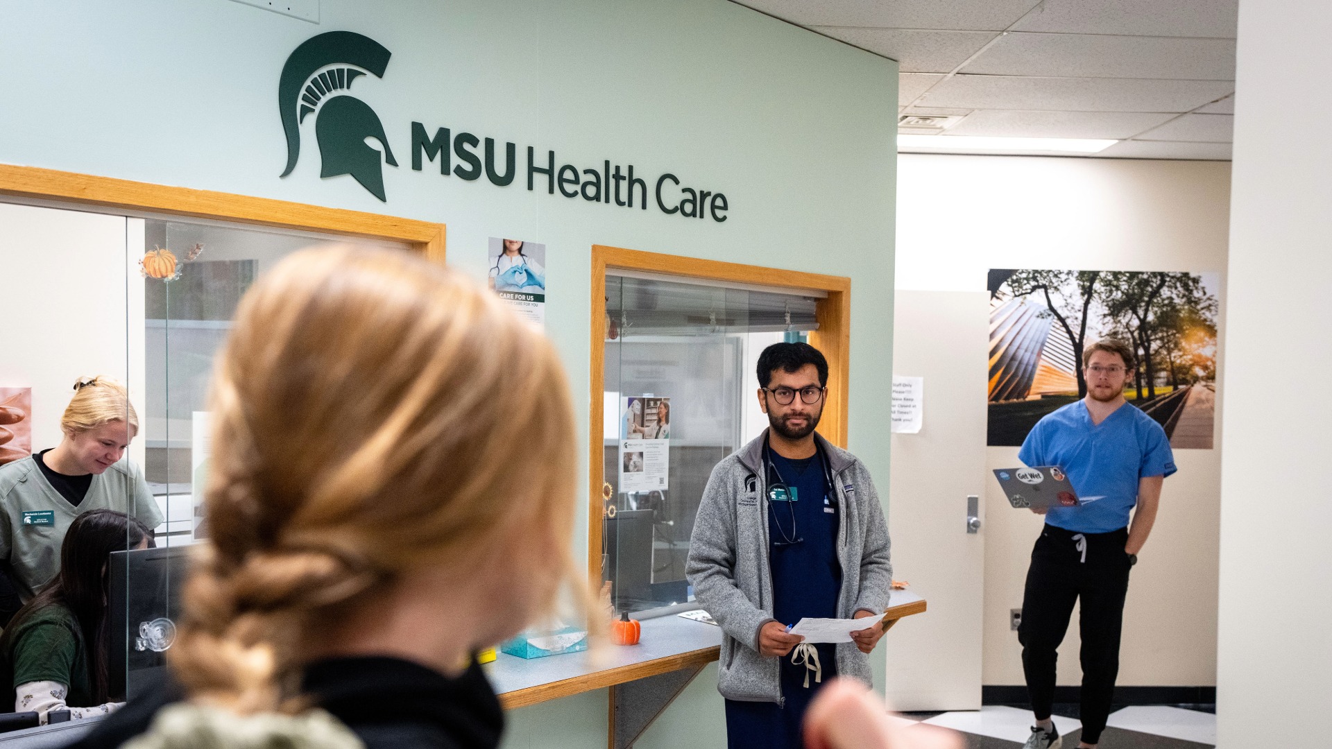 Medical students providing care at the MSU CARE Clinic