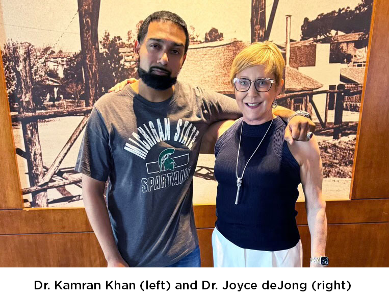 Dr. Kamran Khan (left) and Dr. Joyce deJong (right)